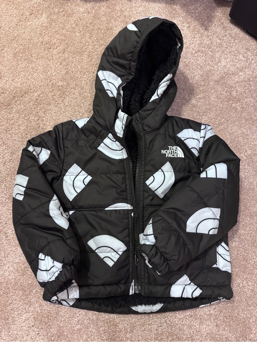 The North Face Kids Black and White Reversible Jacket